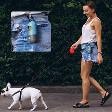 Dog Poop Bag Dispenser with 4 Rolls of 15 Bags in Each. 60 bags Green Dog Poop Bag Holder with Flashlight for Leash. Dog Bag Dispenser with Carabiner Clip. Poop Bags Holder for Walking - Apollo's Corner