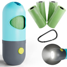Dog Poop Bag Dispenser with 4 Rolls of 15 Bags in Each. 60 bags Green Dog Poop Bag Holder with Flashlight for Leash. Dog Bag Dispenser with Carabiner Clip. Poop Bags Holder for Walking - Apollo's Corner