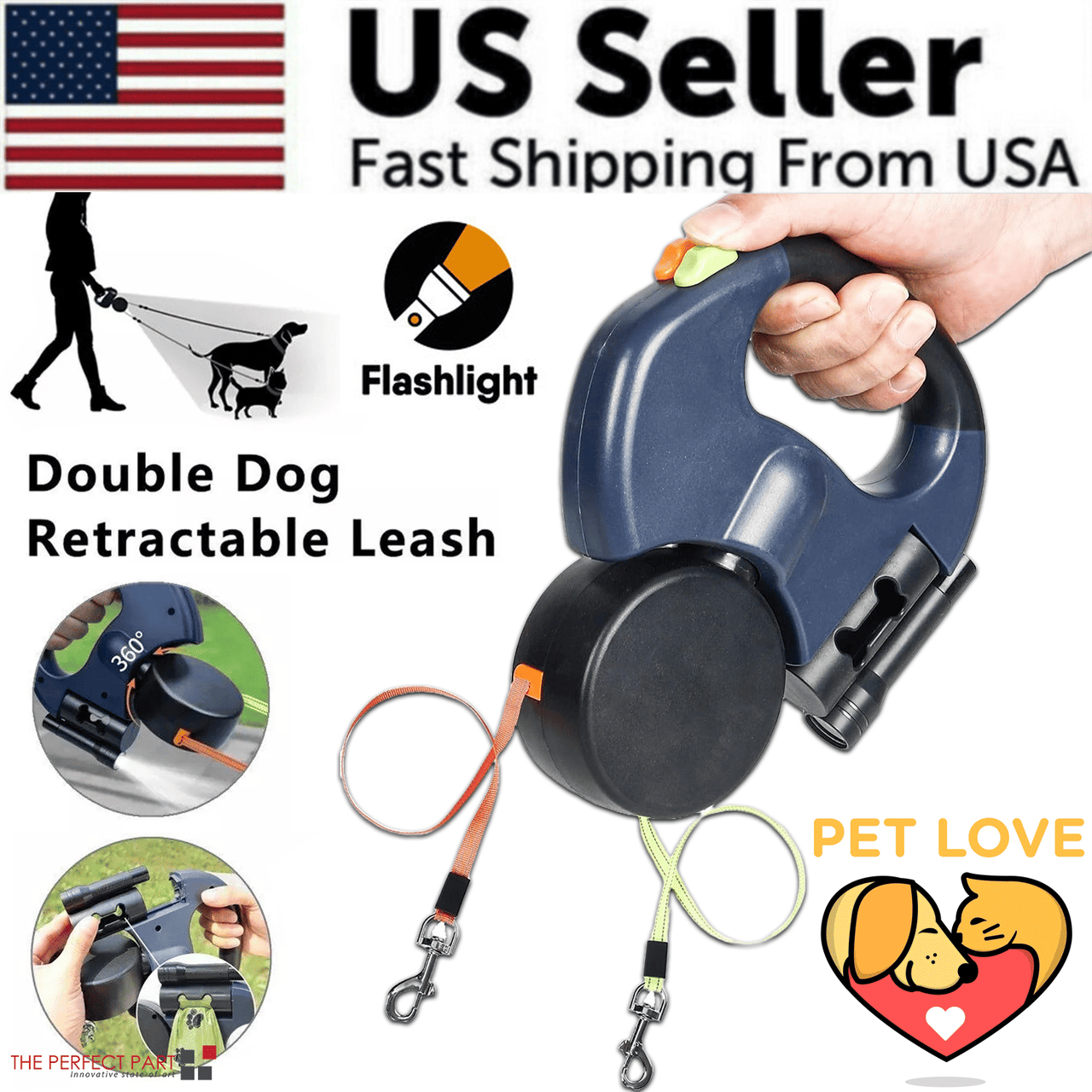Double Paws Swivel Lead - Apollo's Corner