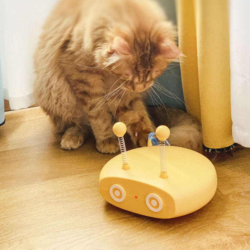 Pet Zen Automatic Robot Laser & Feather Cat Toy (USB Rechargeable)