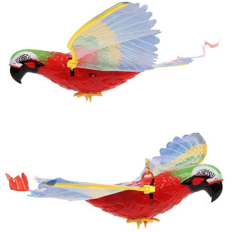 ParrotGlide Cat Toy close-up of realistic parrot design