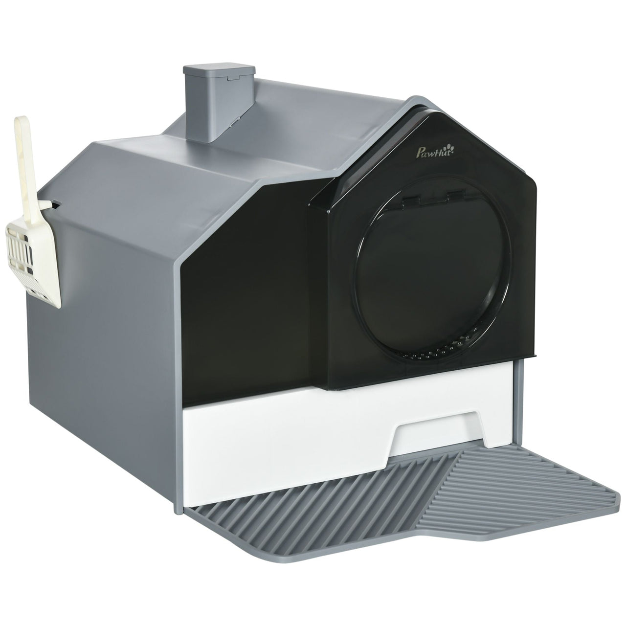 Gray Sanctuary Hooded Litter Pan - Apollo's Corner
