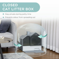 Gray Sanctuary Hooded Litter Pan - Apollo's Corner