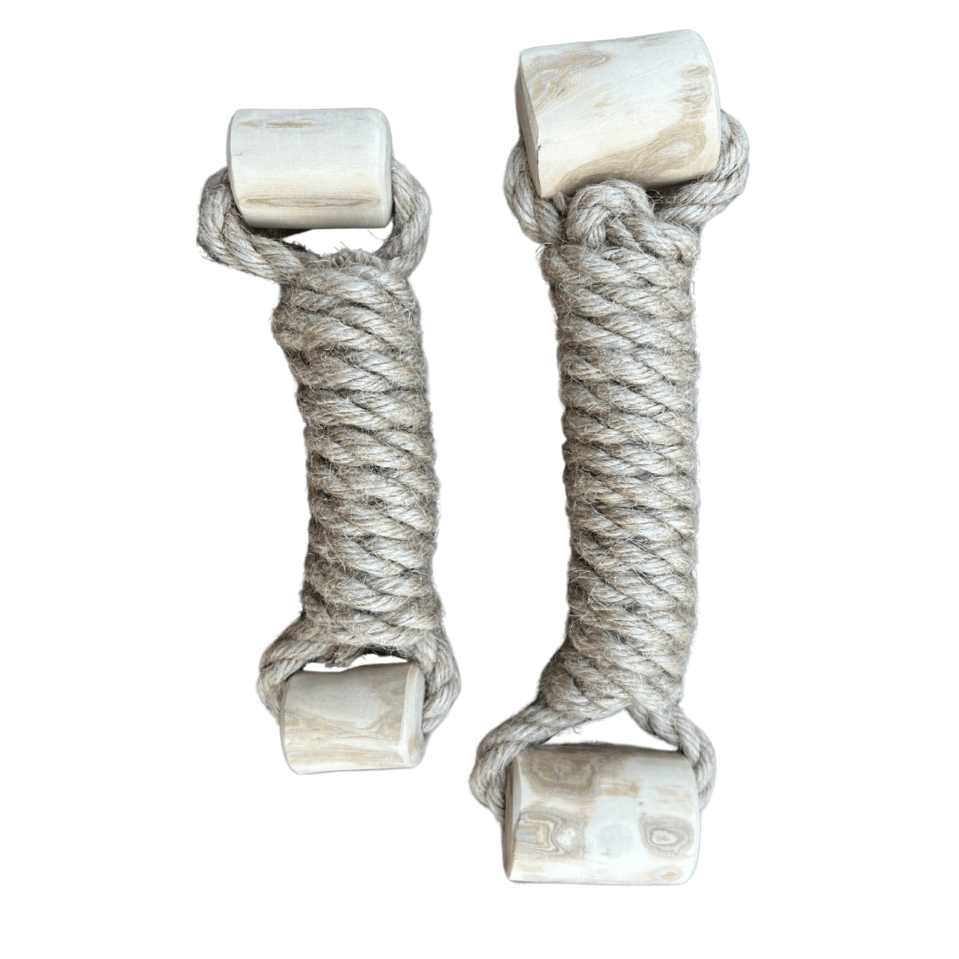 Hemp Rope and Coffee Wood Interactive Dog Toy - Eco-Friendly Chew and Tug Toy