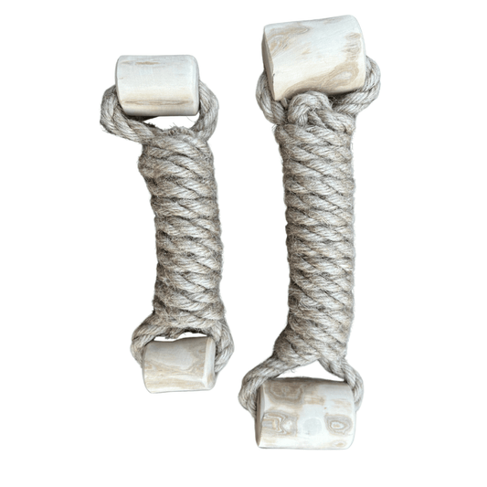 Hemp Rope and Coffee Wood Interactive Dog Toy - Eco-Friendly Chew and Tug Toy