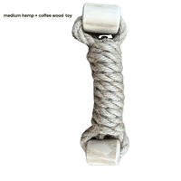 hemp rope + coffee wood toy - Apollo's Corner