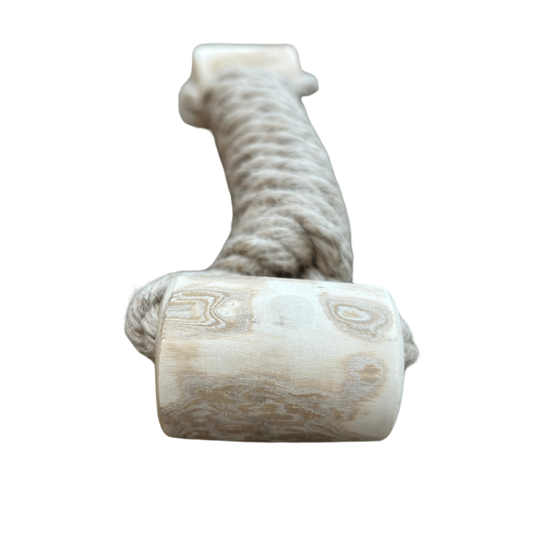 hemp rope + coffee wood toy - Apollo's Corner