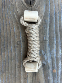 hemp rope + coffee wood toy - Apollo's Corner