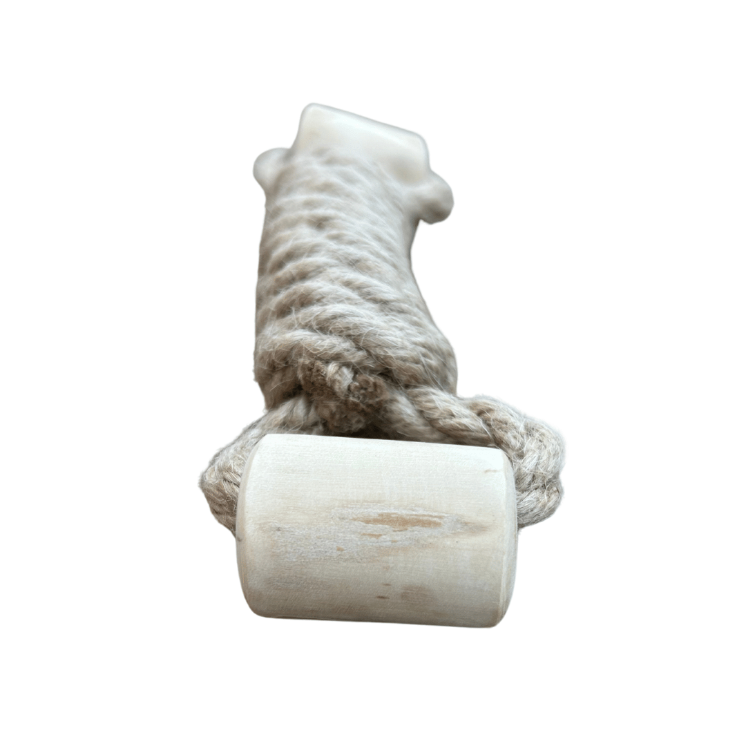 hemp rope + coffee wood toy - Apollo's Corner