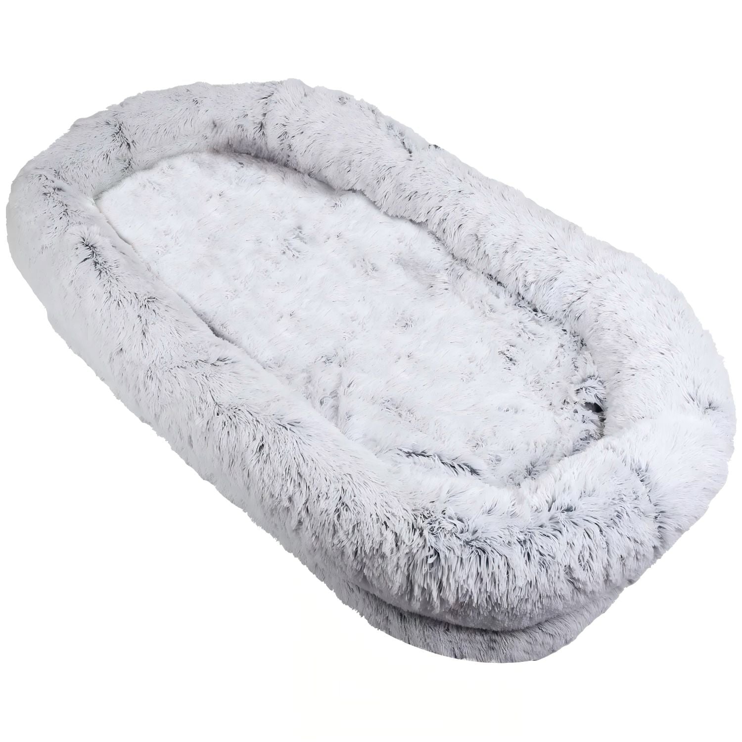 Human Dog Bed, 71''x40''x12'' Size Fits You and Pets, Washable Faux Fur Dog Bed for People Doze Off, Napping Orthopedic Dog Bed (GREY) Xmas Christmas Gift - Apollo's Corner
