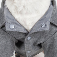 Military Static Rivited Fashion Collared Wool Pet Coat - Apollo's Corner