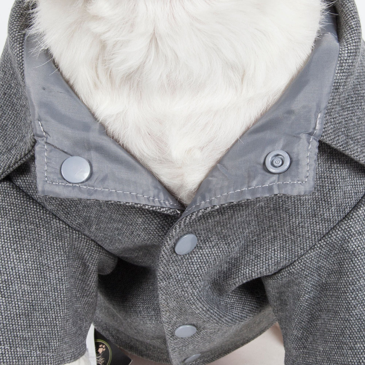 Military Static Rivited Fashion Collared Wool Pet Coat - Apollo's Corner