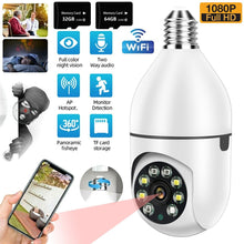 Pet camera E27 Surveillance Camera LED Light Bulb Socket 360° 2.4G WiFi Security Protection 1080P Spotlight Automatic Human Tracking - Apollo's Corner