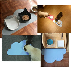 Premium Anti - Slip Waterproof Pet Food Mat for Dogs and Cats – Lilac Cloud Silicone Design - Apollo's Corner