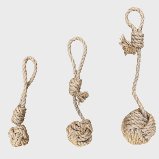 Natural Rope Dog Tug Toy — product video