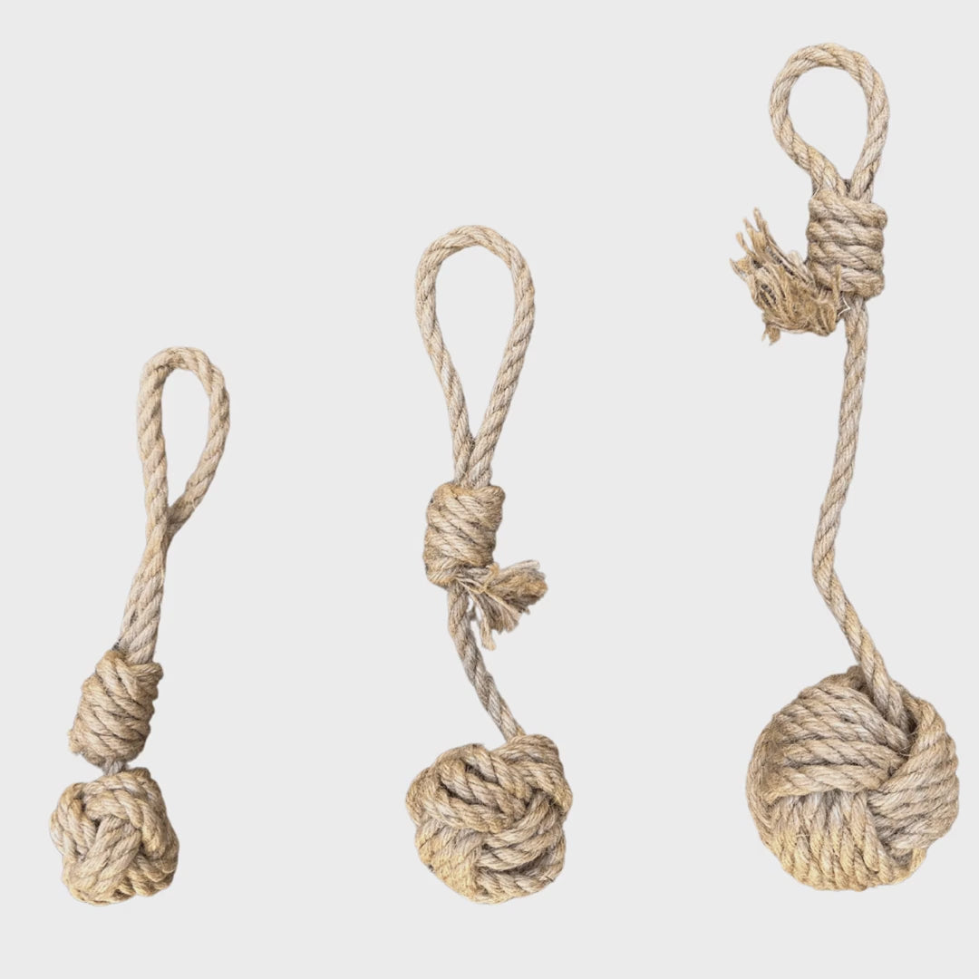 Natural Rope Dog Tug Toy — product video