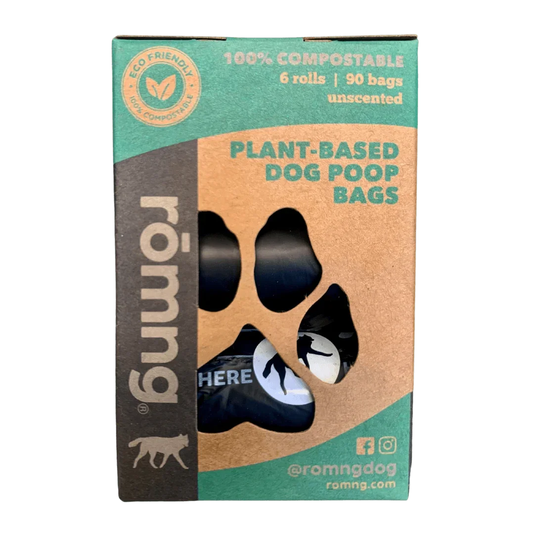 rōmng compostable and bio-based poop bags trial pack