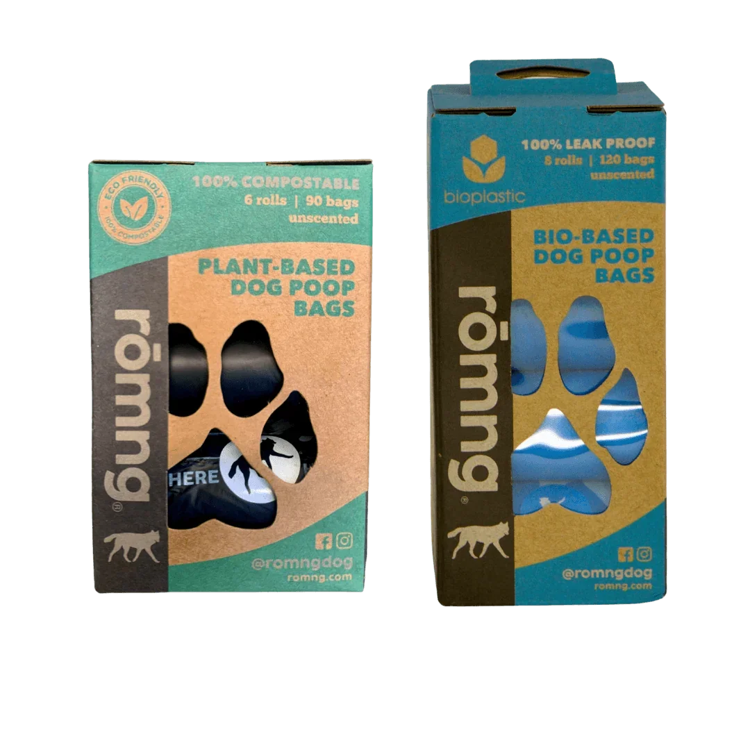 rōmng compostable and bio-based poop bags trial pack