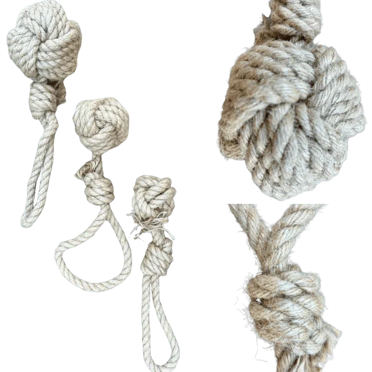 Bio-Based Poop Bag Bundle with Bamboo Dispenser + Hemp Rope Tug Toy | rōmng