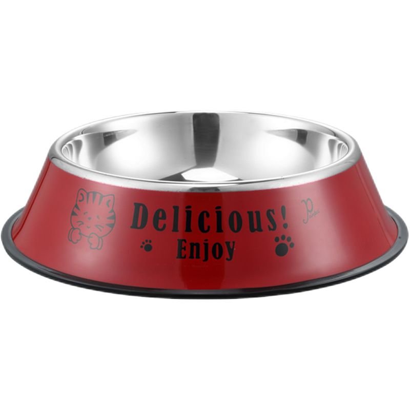 Stainless steel dog bowl; color anti - skid dog bowl; cat bowl - Apollo's Corner