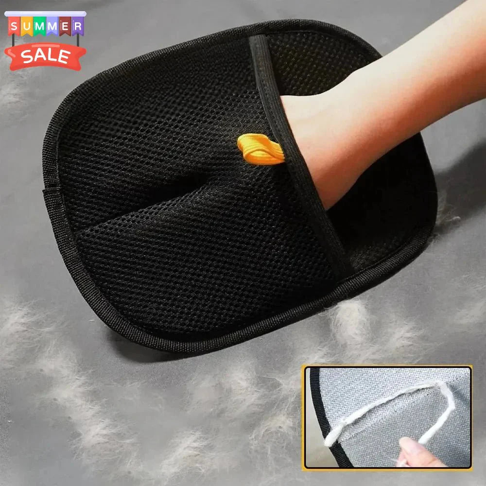 Grooming Mitt Pair — Static Hair-Removal Gloves for Cats & Dogs