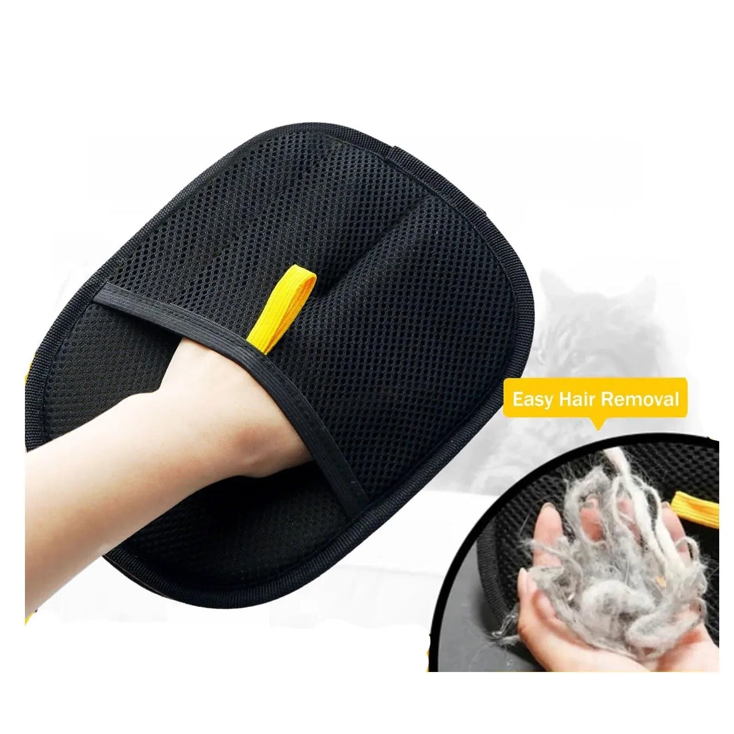 Grooming Mitt Pair — Static Hair-Removal Gloves for Cats & Dogs