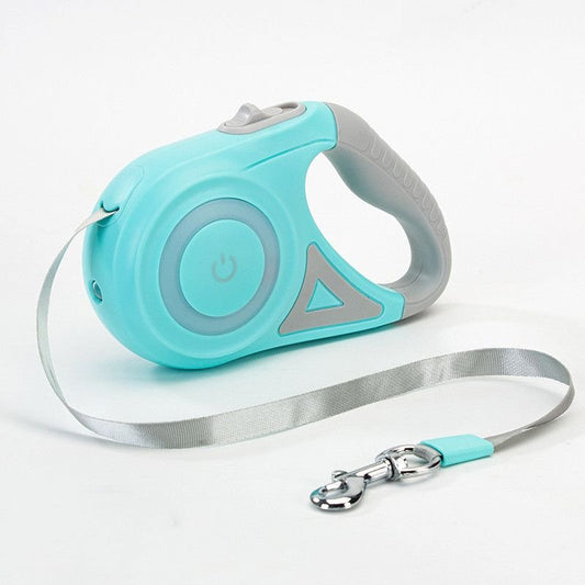Streamer Led Lights Dog Leash Automatic Extending Nylon Leash Leads Premium Durable Pet Walking Leads Traction Rope Pet Products - Apollo's Corner