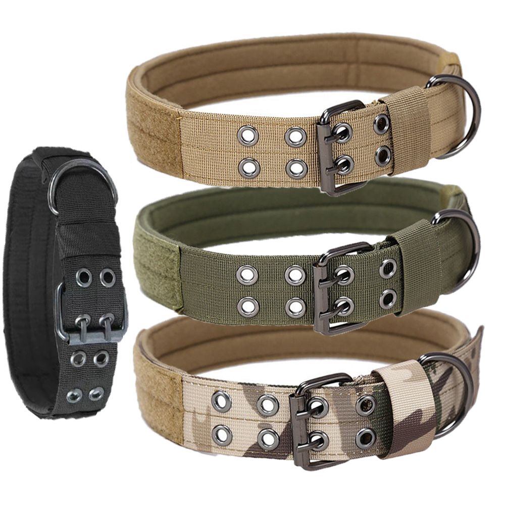 Super strong large dog collar with D - Ring & Buckle Collars Medium sized dog Golden haired horse dog Fierce dog collar - Apollo's Corner