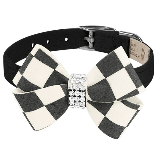 Susan Lanci Designs Windsor Check Nouveau Bow Collar - Apollo's Corner