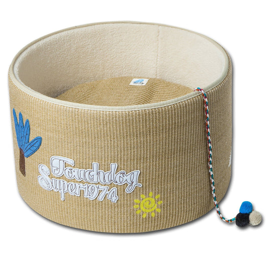 Touchcat 'Claw - ver Nest' Rounded Scratching Cat Bed w/ Teaser Toy - Apollo's Corner