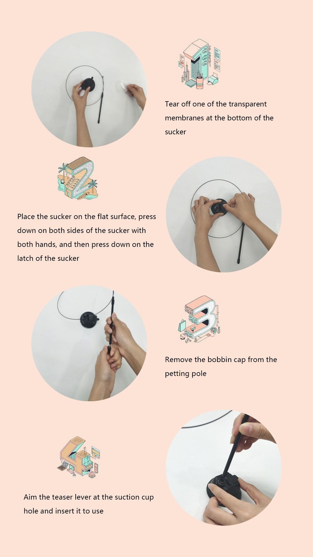 Cat batting at SuckerPlay Long Rod Feather Teaser toy